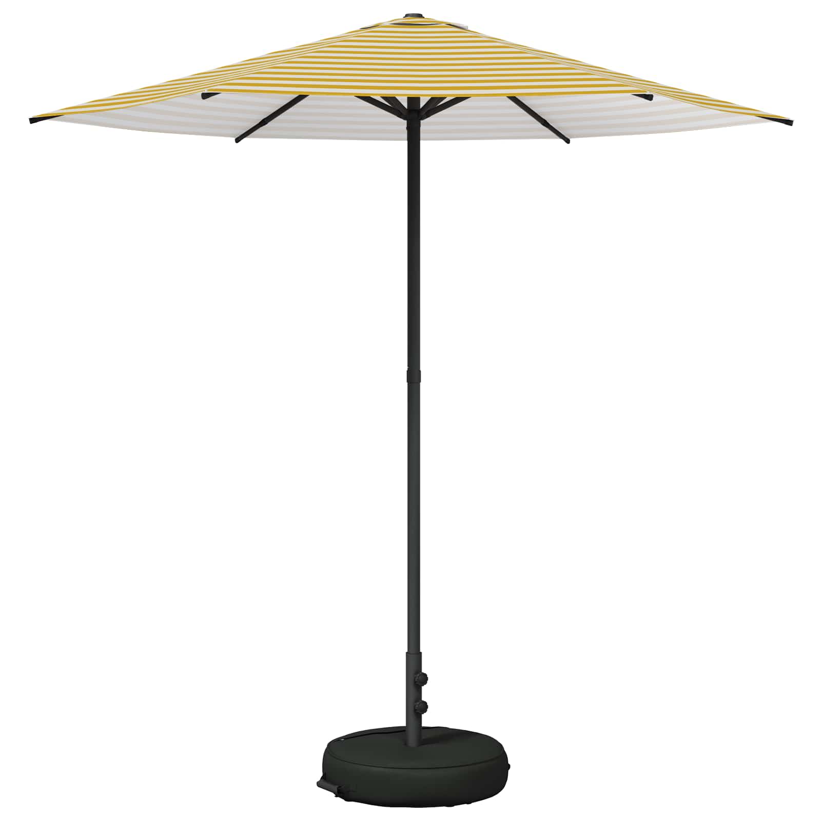 Tuinparasol 230 x 230 cm Polyester Rechthoekig Geel en Wit
