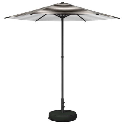 Tuinparasol 230 x 230 cm Polyester Rechthoekig Zwart en Wit