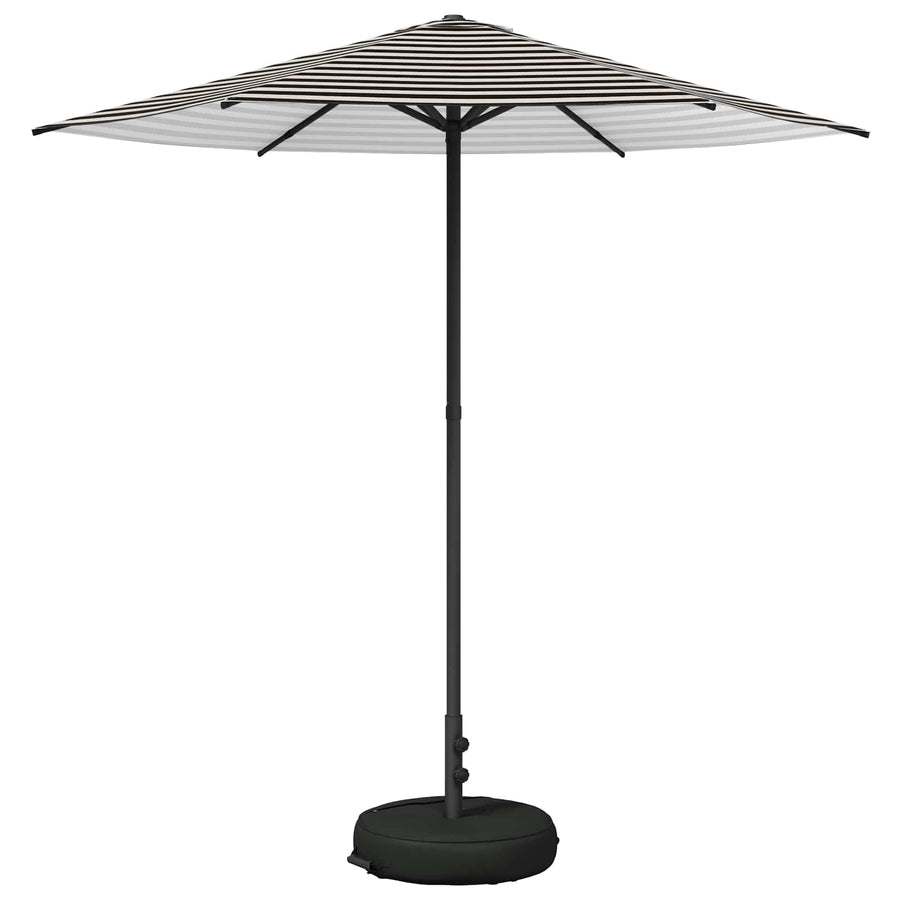 Tuinparasol 230 x 230 cm Polyester Rechthoekig Zwart en Wit