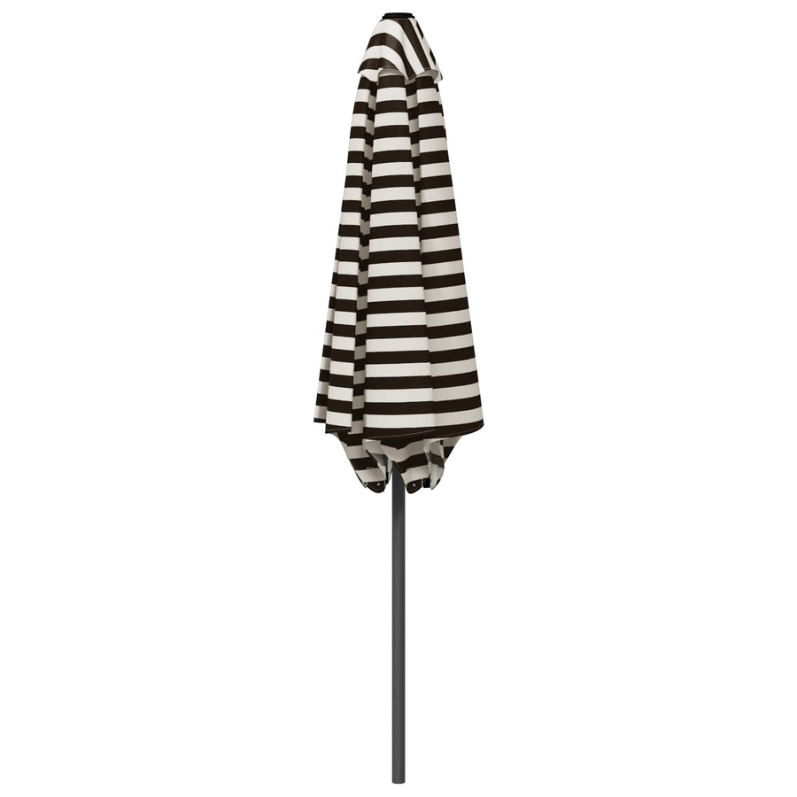 Tuinparasol 230 x 230 cm Polyester Rechthoekig Zwart en Wit