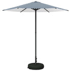 Tuinparasol 226x226x228 cm blauw wit polyester