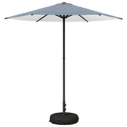Tuinparasol 226x226x228 cm blauw wit polyester