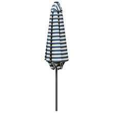 Tuinparasol 230 x 230 cm Polyester Rechthoekig Blauw en Wit