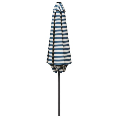 Tuinparasol 230 x 230 cm Polyester Rechthoekig Blauw en Wit
