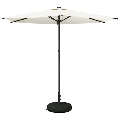 Tuinparasol 270 x 270 cm Polyester Rechthoekig Crèmekleurig