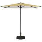 Tuinparasol 270x270 cm geel wit polyester