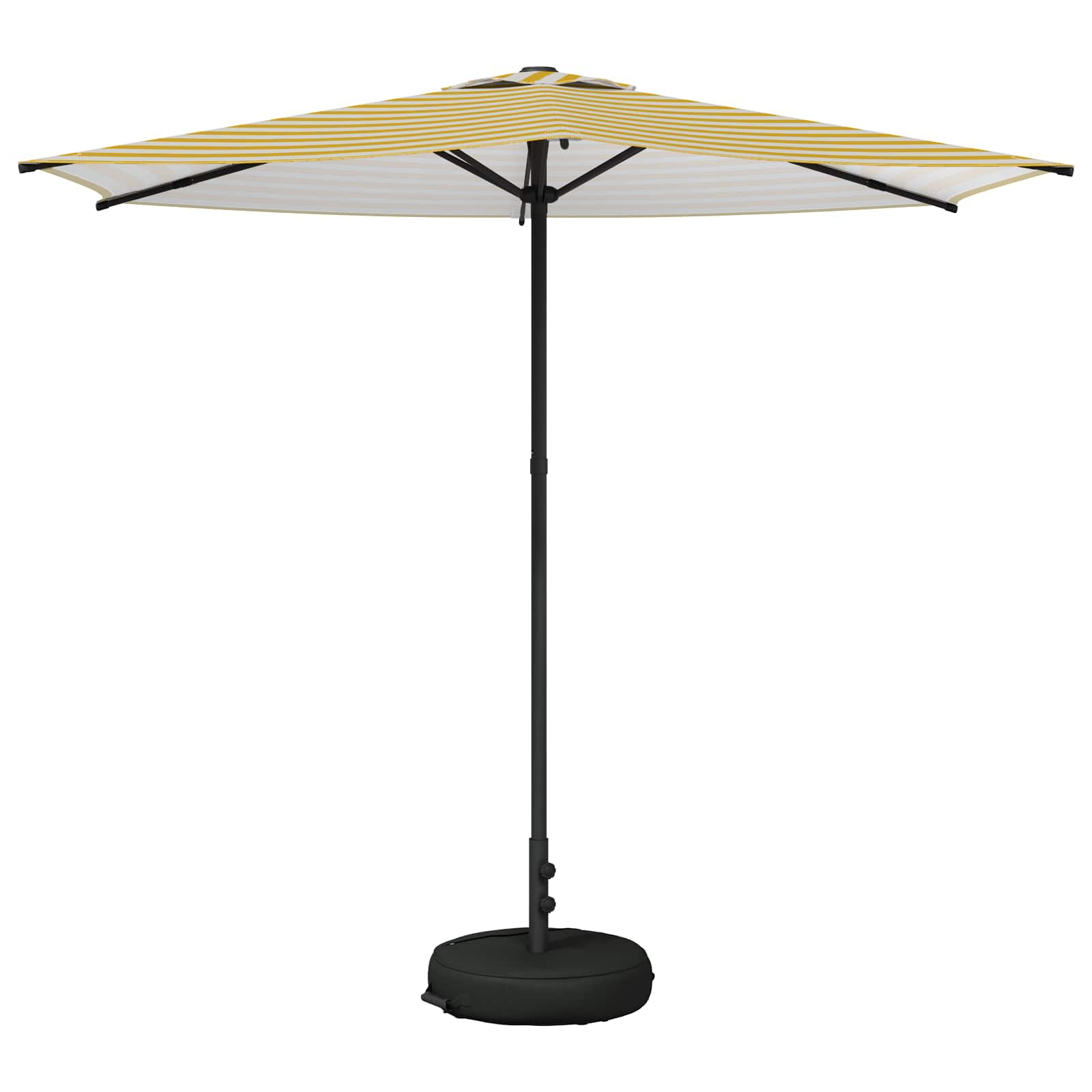 Tuinparasol 270 x 270 cm Polyester Rechthoekig Geel en Wit