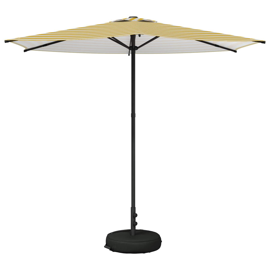 Tuinparasol 270 x 270 cm Polyester Rechthoekig Geel en Wit