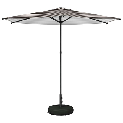Tuinparasol 270 x 270 cm Polyester Rechthoekig Zwart en Wit