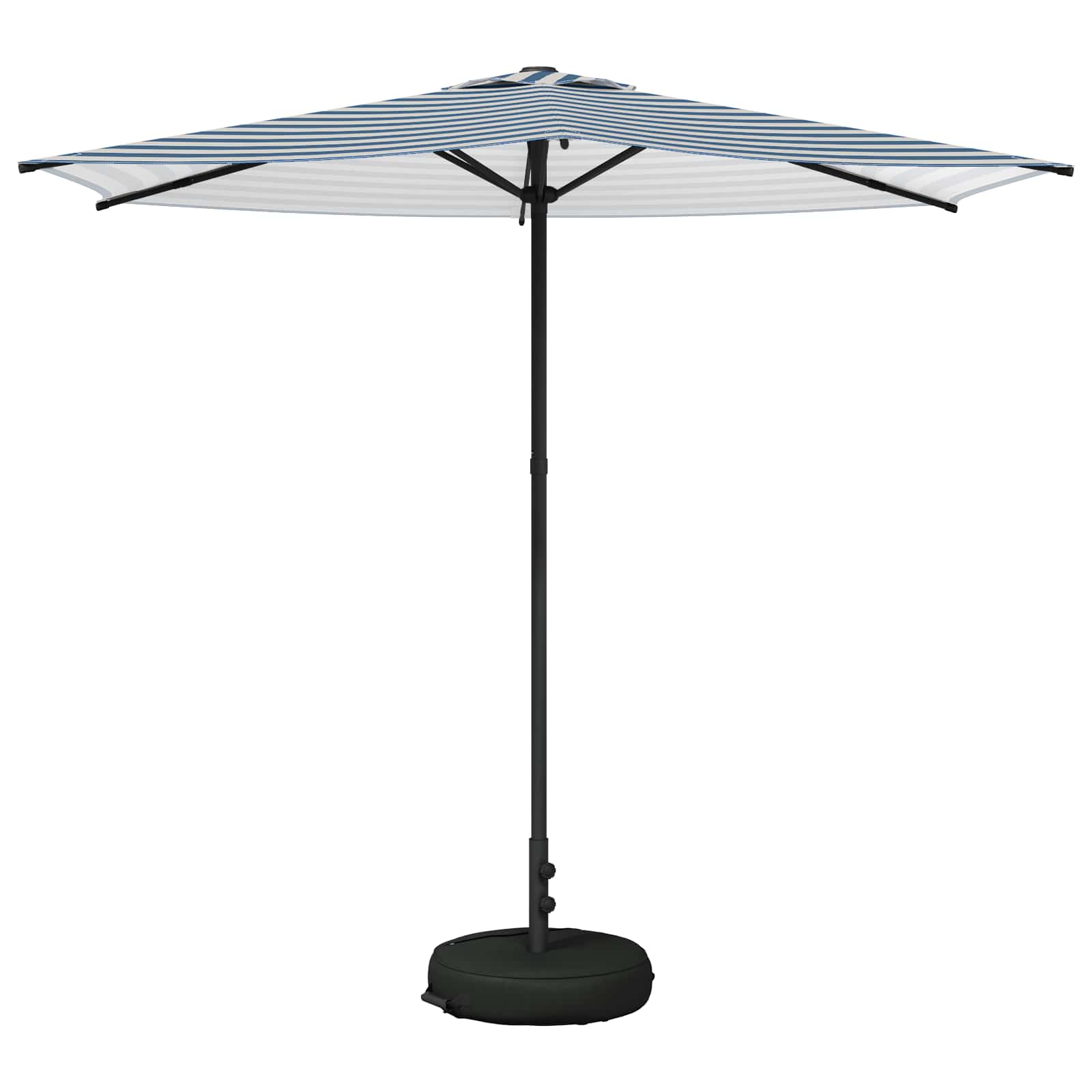 Tuinparasol 270 x 270 cm Polyester Rechthoekig Blauw en Wit