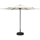 Tuinparasol 300x300 cm crèmekleurig staal polyester