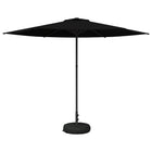 Tuinparasol 300x300 cm zwart polyester