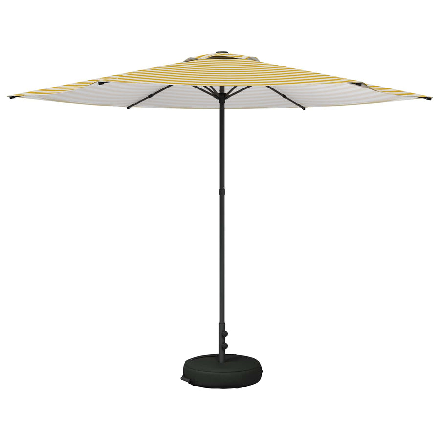 Tuinparasol 300 x 300 cm Polyester Rechthoekig Geel en Wit