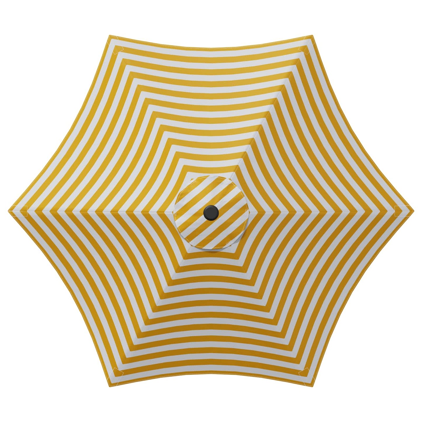 Tuinparasol 300 x 300 cm Polyester Rechthoekig Geel en Wit