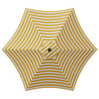 Tuinparasol 300 x 300 cm Polyester Rechthoekig Geel en Wit