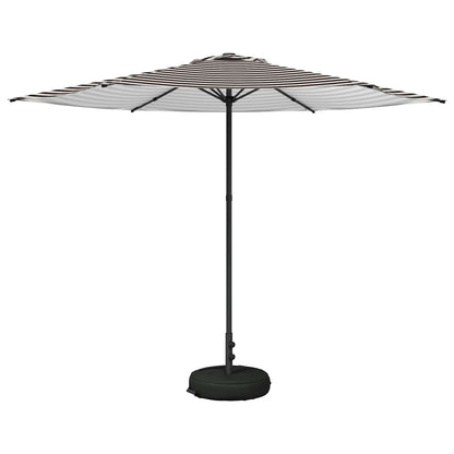 Tuinparasol 300 x 300 cm Polyester Rechthoekig Zwart en Wit