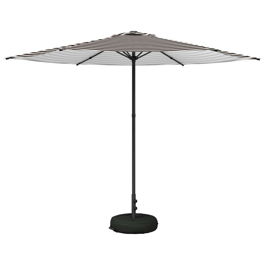 Tuinparasol 300 x 300 cm Polyester Rechthoekig Zwart en Wit
