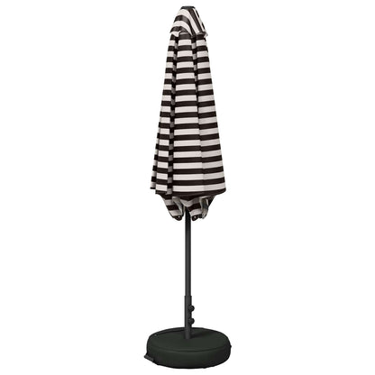 Tuinparasol 300 x 300 cm Polyester Rechthoekig Zwart en Wit