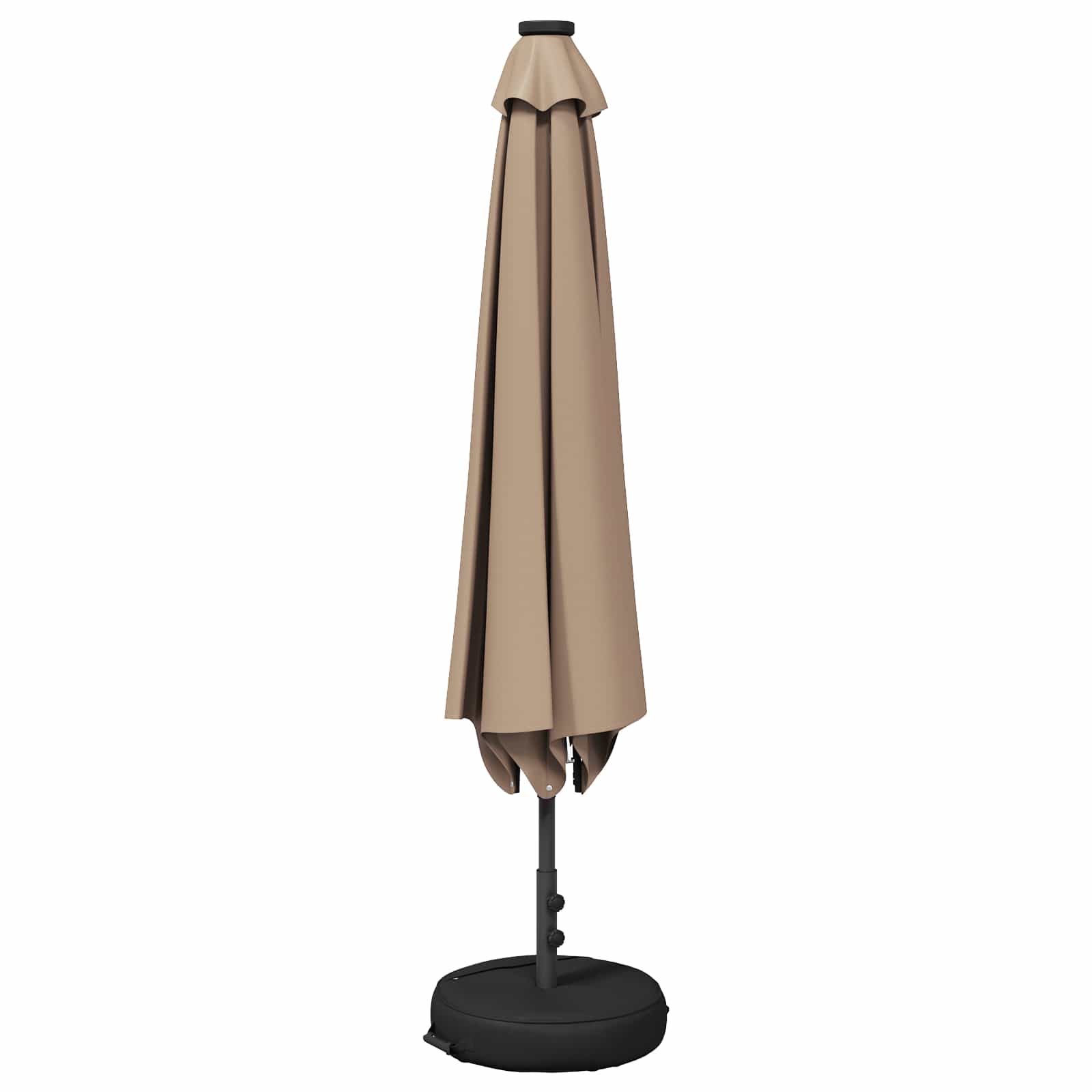 Tuin Parasol met LED Verlichting 200 x 300 cm Polyester Taupe
