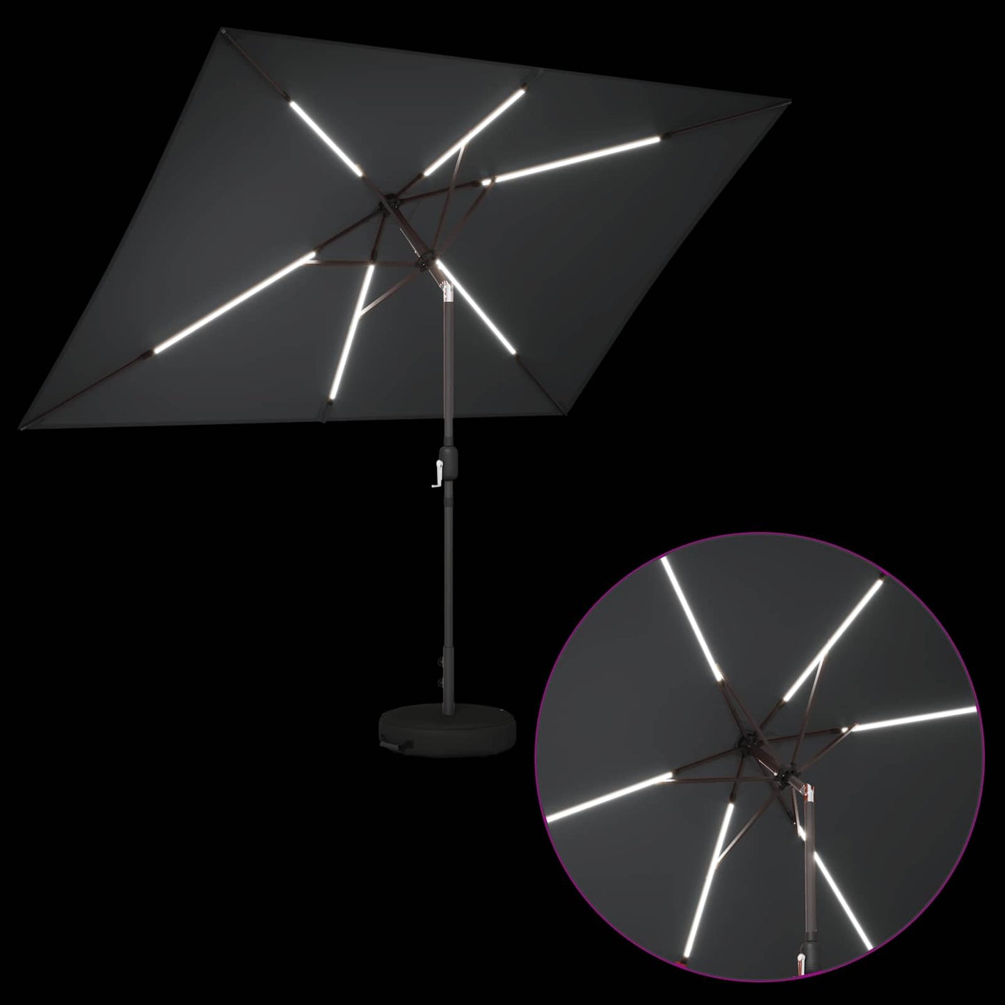 Tuin Parasol met LED Verlichting 200 x 300 cm Polyester