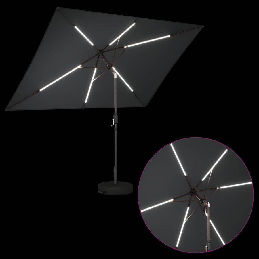 Tuin Parasol met LED Verlichting 200 x 300 cm Polyester