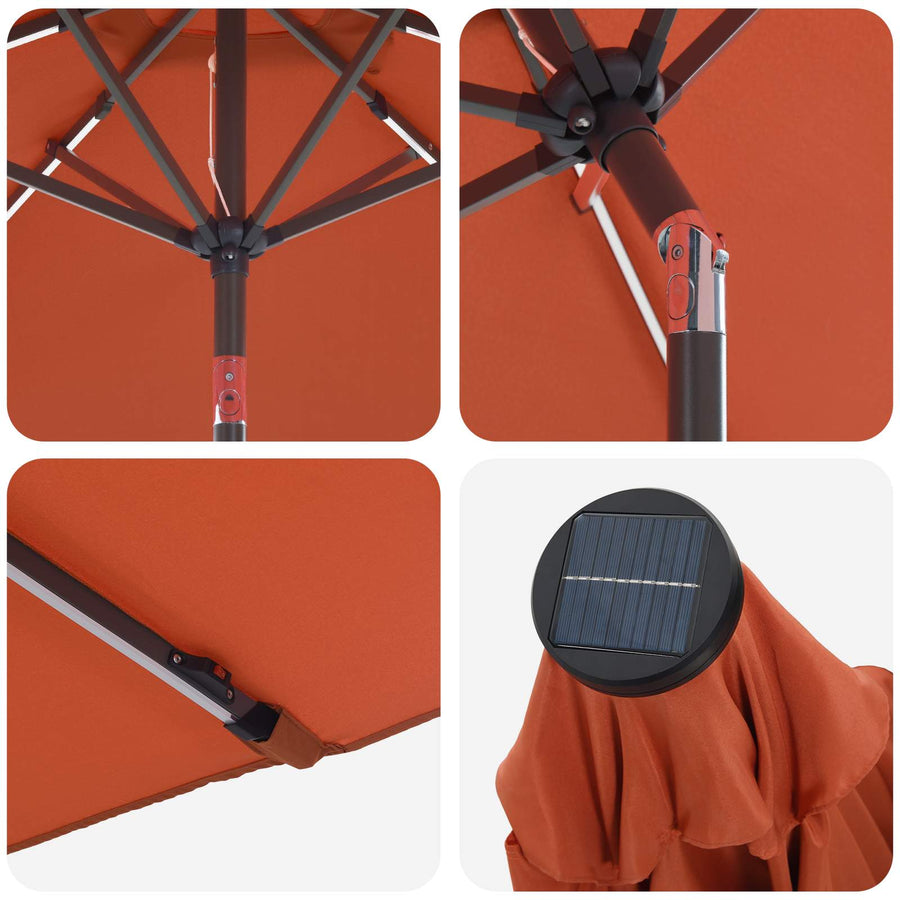 Tuin Parasol met LED Verlichting 200 x 300 cm Polyester