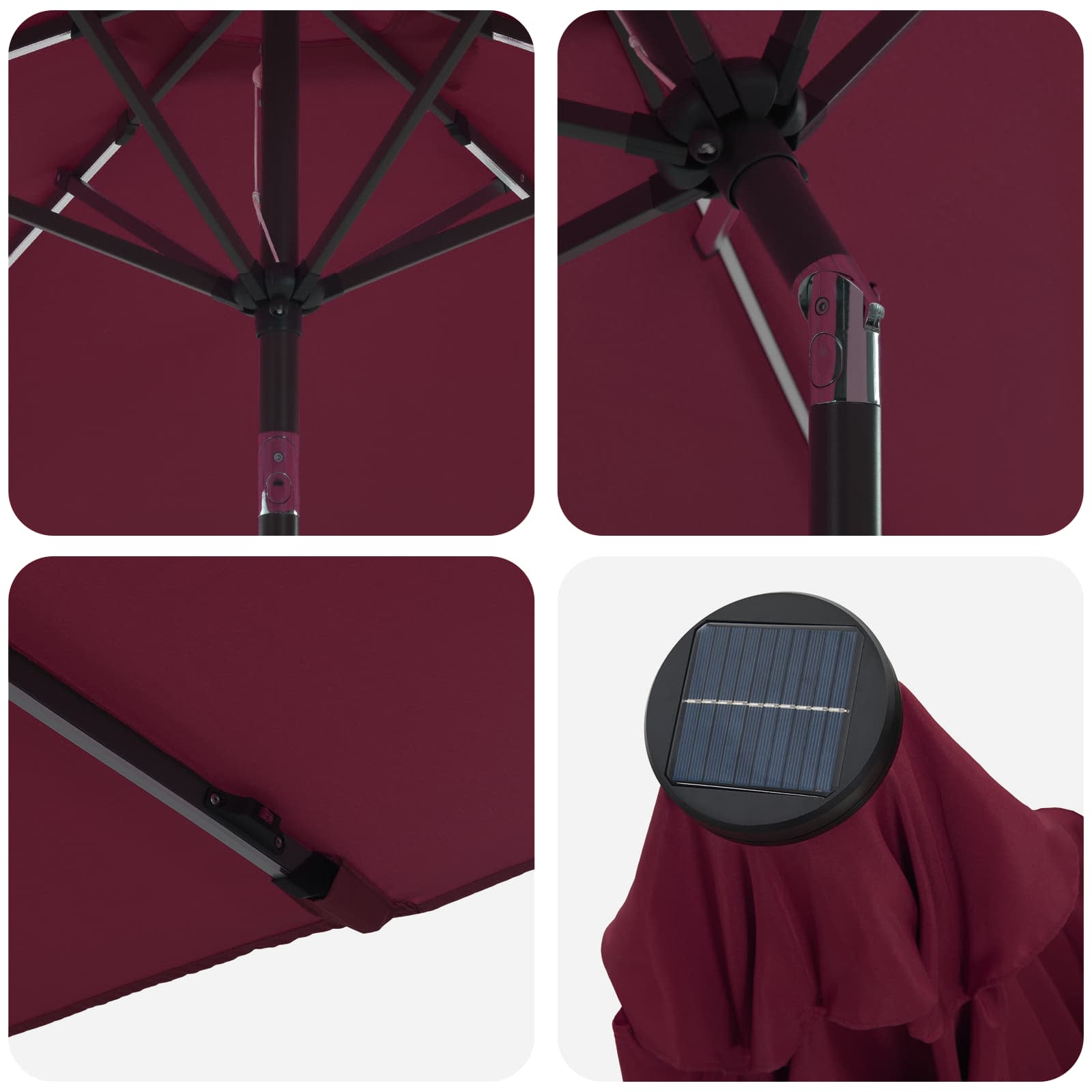 Tuin Parasol met LED Verlichting 200 x 300 cm Polyester