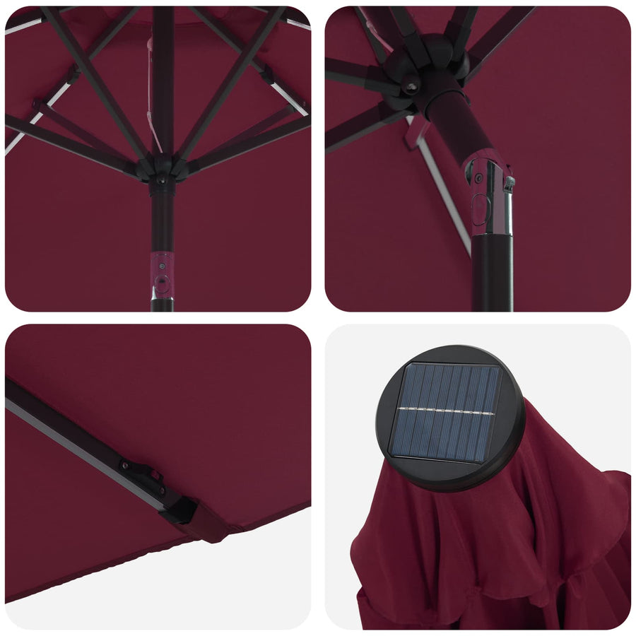 Tuin Parasol met LED Verlichting 200 x 300 cm Polyester