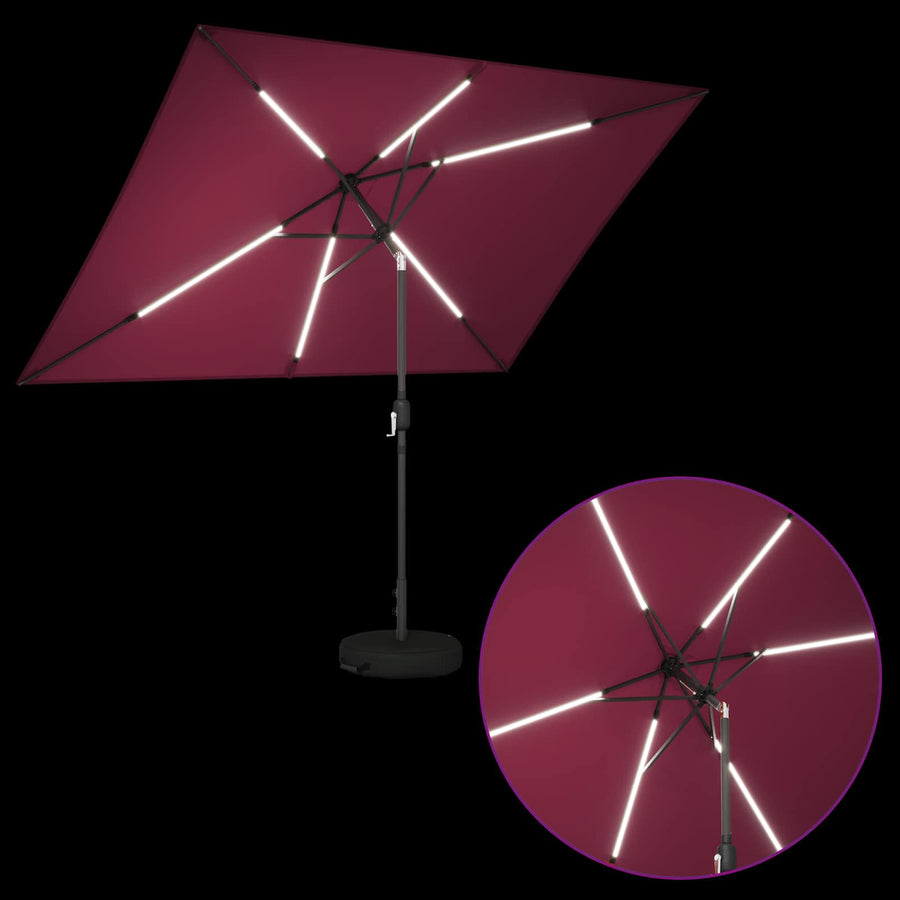 Tuin Parasol met LED Verlichting 200 x 300 cm Polyester