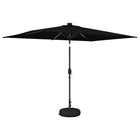 Parasol 200x300 cm zwart met LED verlichting