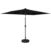 Parasol 200x300 cm zwart met LED verlichting