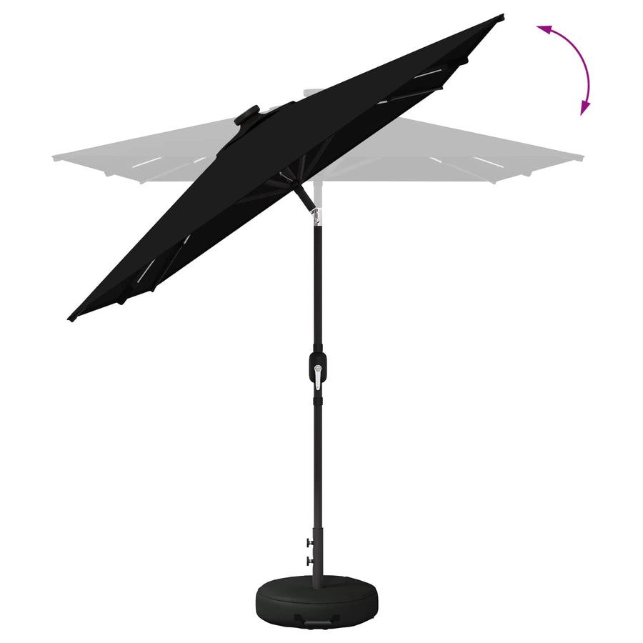 Tuin Parasol met LED Verlichting 200 x 300 cm Polyester Zwart
