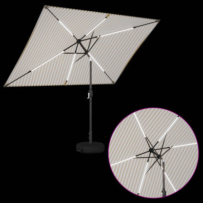 Tuin Parasol met LED Verlichting 200 x 300 cm Polyester