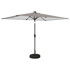 Tuinparasol 290x190x235 cm zwart wit led zonne-energie