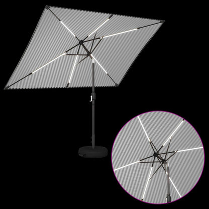 Tuin Parasol met LED Verlichting 200 x 300 cm Polyester