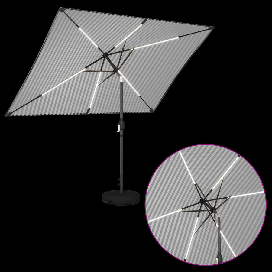 Tuin Parasol met LED Verlichting 200 x 300 cm Polyester