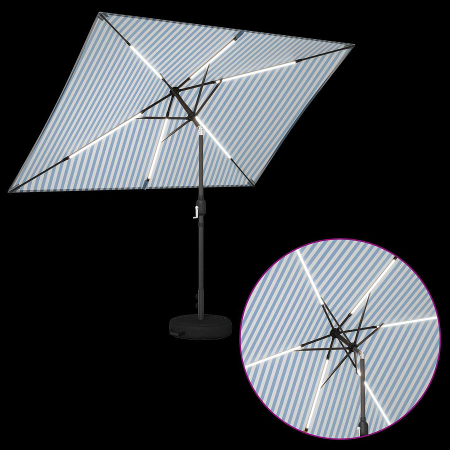 Tuin Parasol met LED Verlichting 200 x 300 cm Polyester