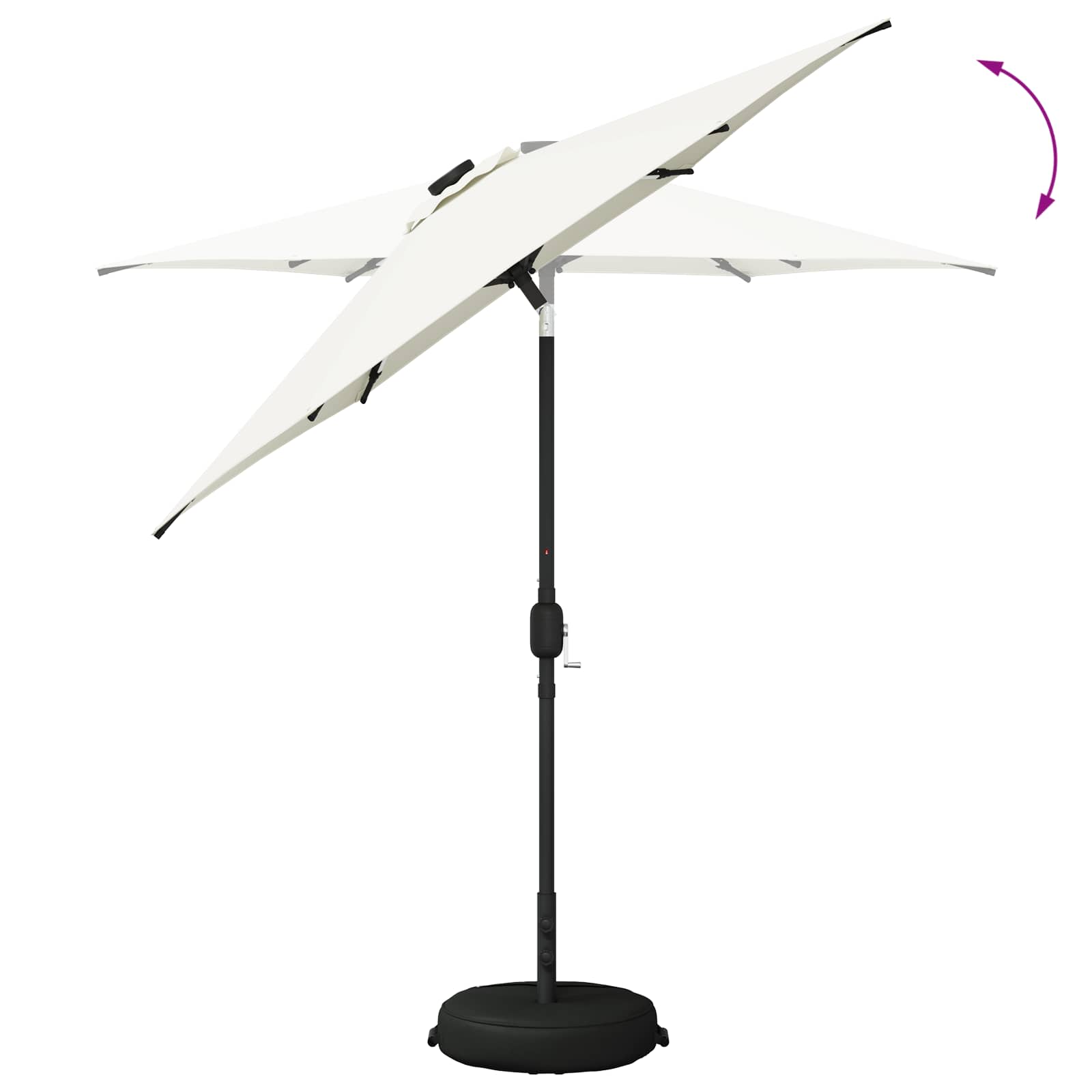 Tuin Parasol met LED Verlichting 230 x 230 cm Polyester