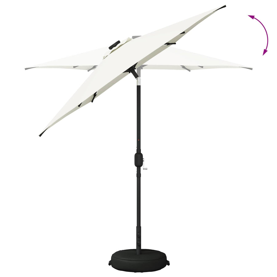 Tuin Parasol met LED Verlichting 230 x 230 cm Polyester