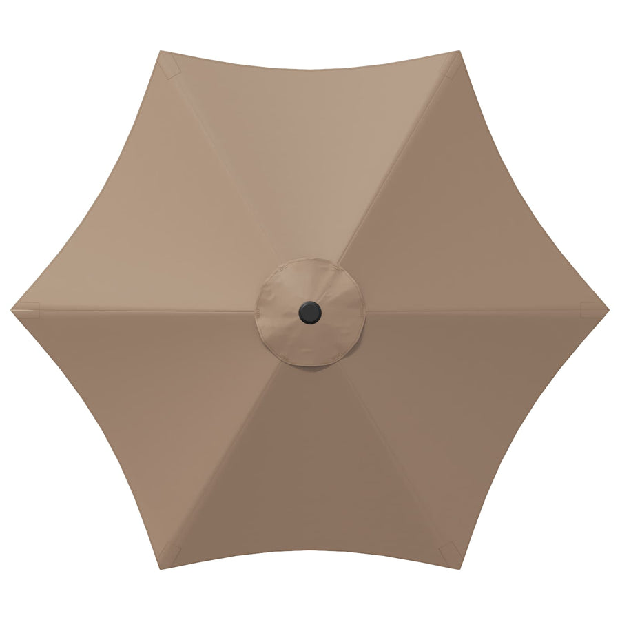 Tuin Parasol met LED Verlichting 230 x 230 cm Polyester Taupe