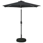 Parasol 230x230 cm antraciet LED zonne-energie