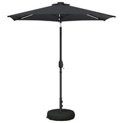 Parasol 230x230 cm antraciet LED zonne-energie