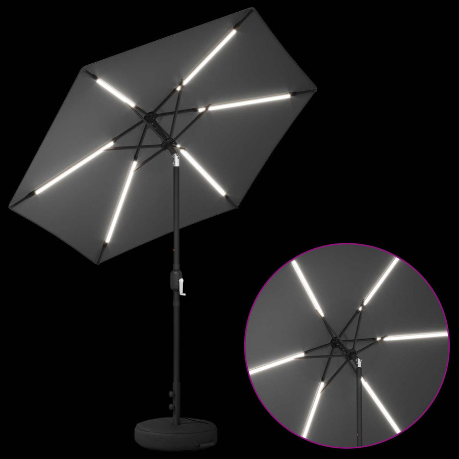 Tuin Parasol met LED Verlichting 230 x 230 cm Polyester