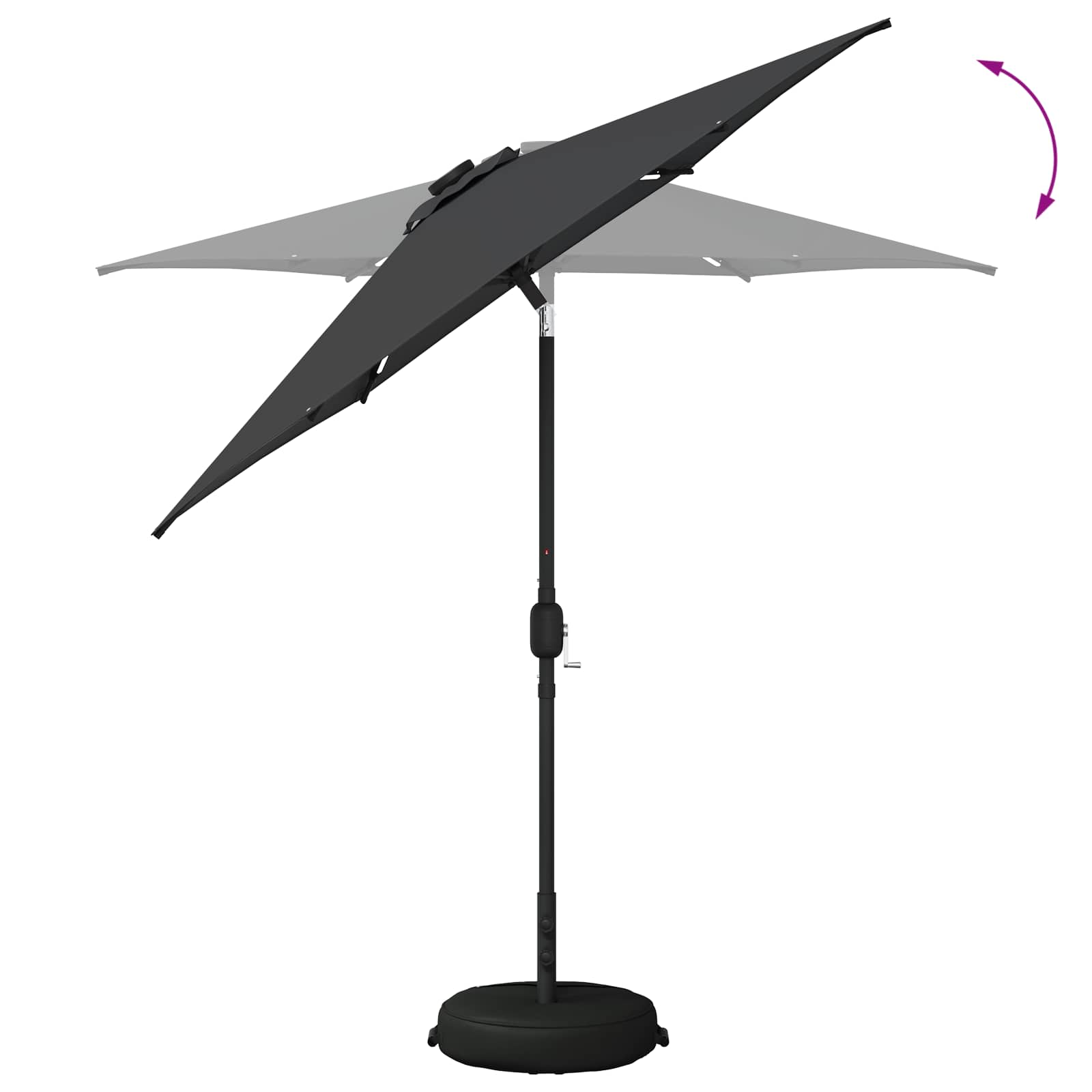 Tuin Parasol met LED Verlichting 230 x 230 cm Polyester