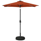 Parasol LED 226x226x228 cm terracotta polyester