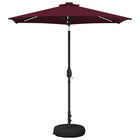 Tuinparasol 230x230 cm bordeauxrood met LED