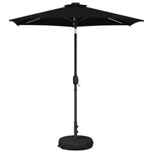 Tuin Parasol met LED Verlichting 230 x 230 cm Polyester Zwart