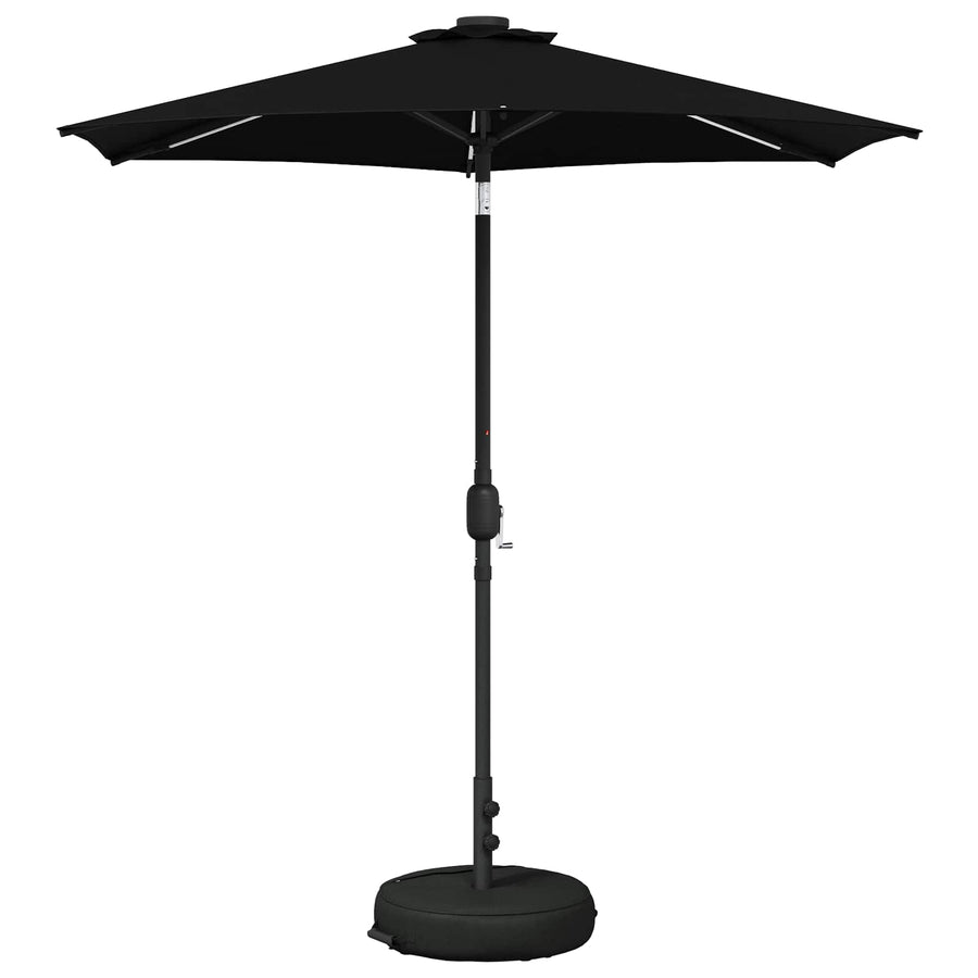 Tuin Parasol met LED Verlichting 230 x 230 cm Polyester Zwart
