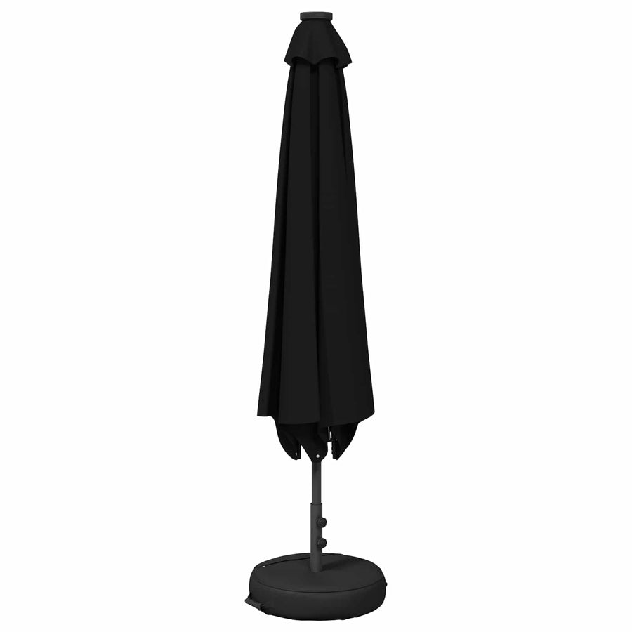 Tuin Parasol met LED Verlichting 230 x 230 cm Polyester Zwart
