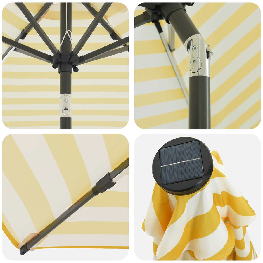 Tuin Parasol met LED Verlichting 230 x 230 cm Polyester